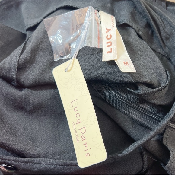 Lucy Paris Pinafore Adjustable Strap Dress Black Size M Dark Academia Wh… - Picture 6 of 7